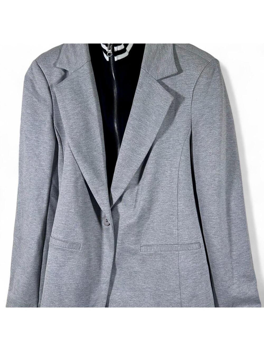 Central Park West NWT Gray Blazer w/ Zip-Up Track Jacket Insert Size M